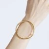Gold Bangle With Large Circle