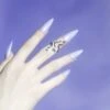 Silver Liquid Midi Ring