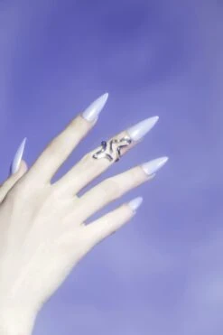 Silver Liquid Midi Ring