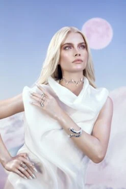 Drops Chain Necklace - Silver -Mam Originals Shop 11 PLEYADE LS 0512 Azul cwgp7r