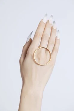 Gold Large Circle Ring