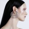 Silver Hoop Ear Cuff With Many Coils