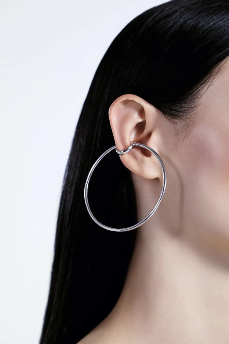Large Silver Ear Cuff 2 Large Silver Ear Cuff - Image 2