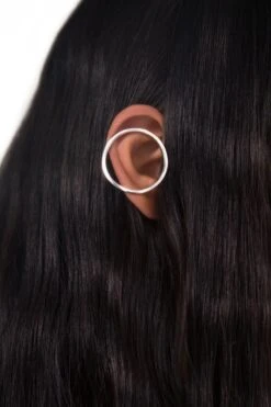 Silver Perfect Circular Ear Cuff