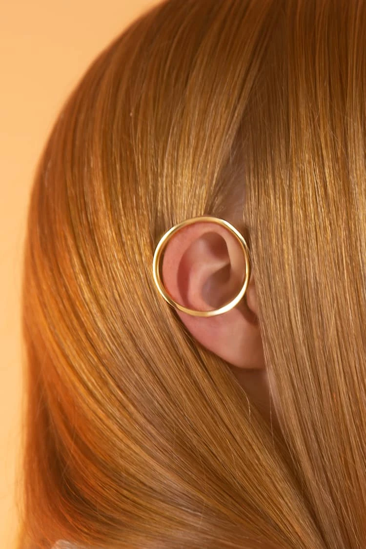 Gold Circular Ear Cuff 1 Gold Circular Ear Cuff