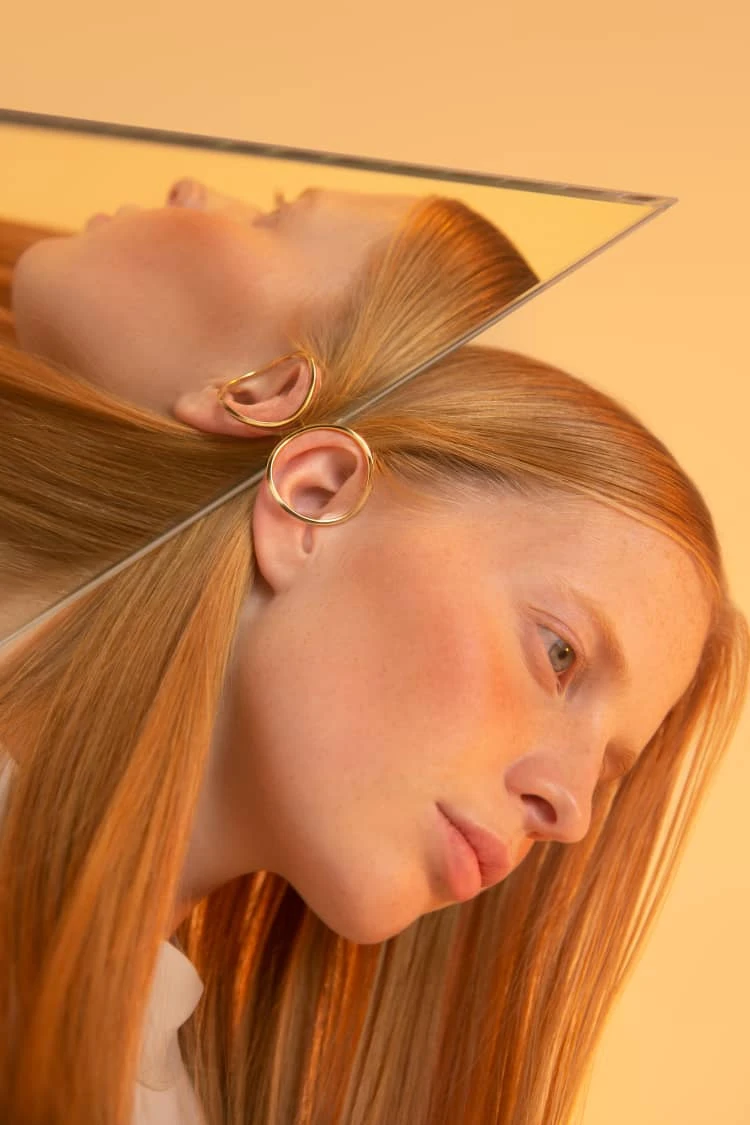 Gold Circular Ear Cuff 2 Gold Circular Ear Cuff - Image 2