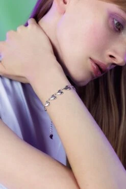 Silver Love Heart Bracelet