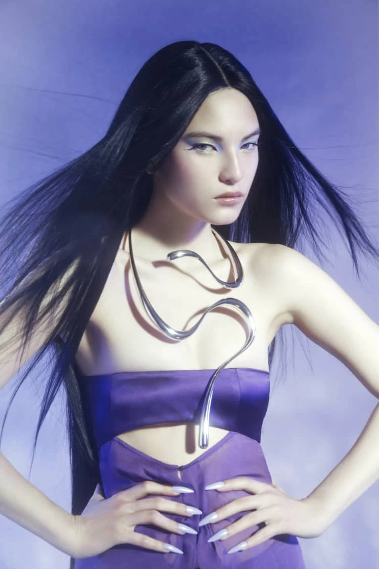 Silver Liquid Necklace 1 Silver Liquid Necklace