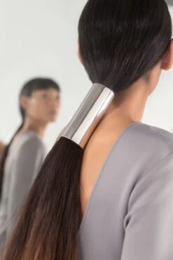 Large Silver Ponytail Cuff