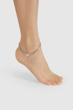Silver Pearl Ankle Bracelet