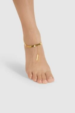 Gold Ankle Bracelet With Chain 8 Gold Ankle Bracelet With Chain -Mam Originals Shop 122 42 EARTH ZALANDO0011 yifgcj