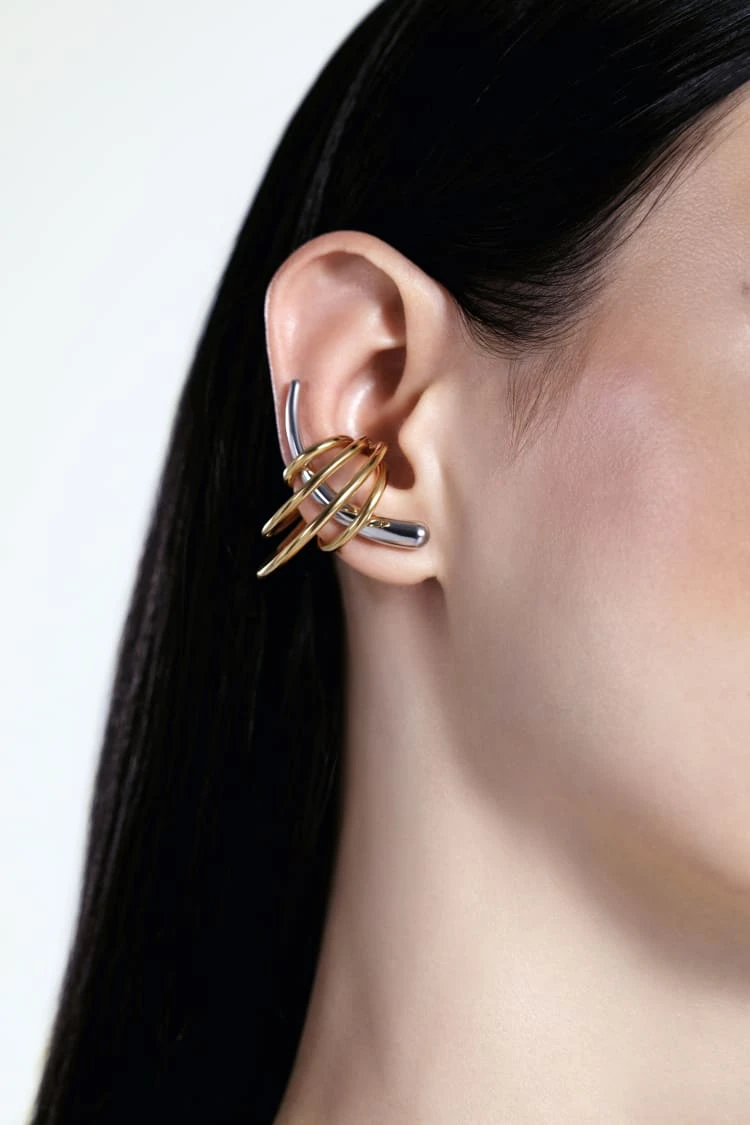 Silver Set Of Ear Climber And Cuffs 2 Silver Set Of Ear Climber And Cuffs - Image 2