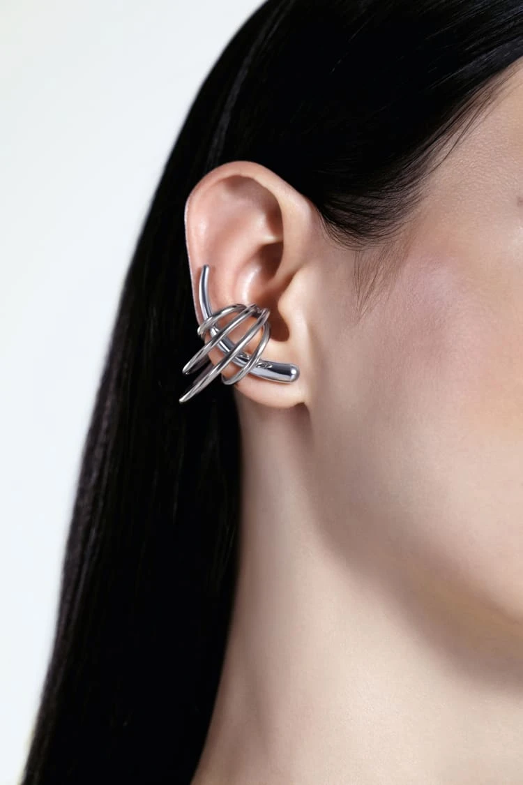 Silver Set Of Ear Climber And Cuffs 5 Silver Set Of Ear Climber And Cuffs - Image 5