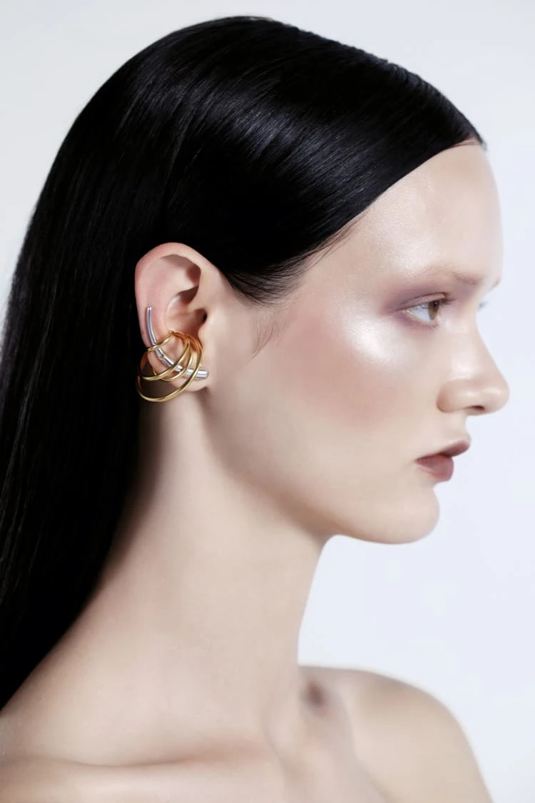 Silver Set Of Ear Climber And Cuffs 1 Silver Set Of Ear Climber And Cuffs