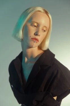 Silver Lip Cuff With Chain -Mam Originals Shop 13 MAKEUP0648 bsd31f