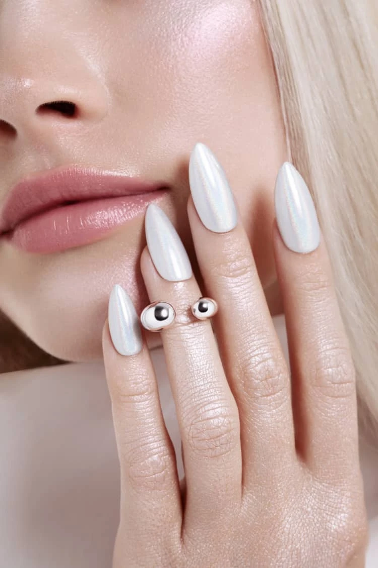 Drop Asymmetrical Torque - Silver 2 Drop Asymmetrical Torque - Silver - Image 2