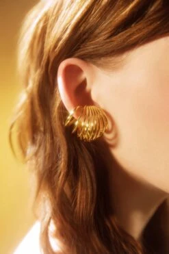 Gold Spiral Earring