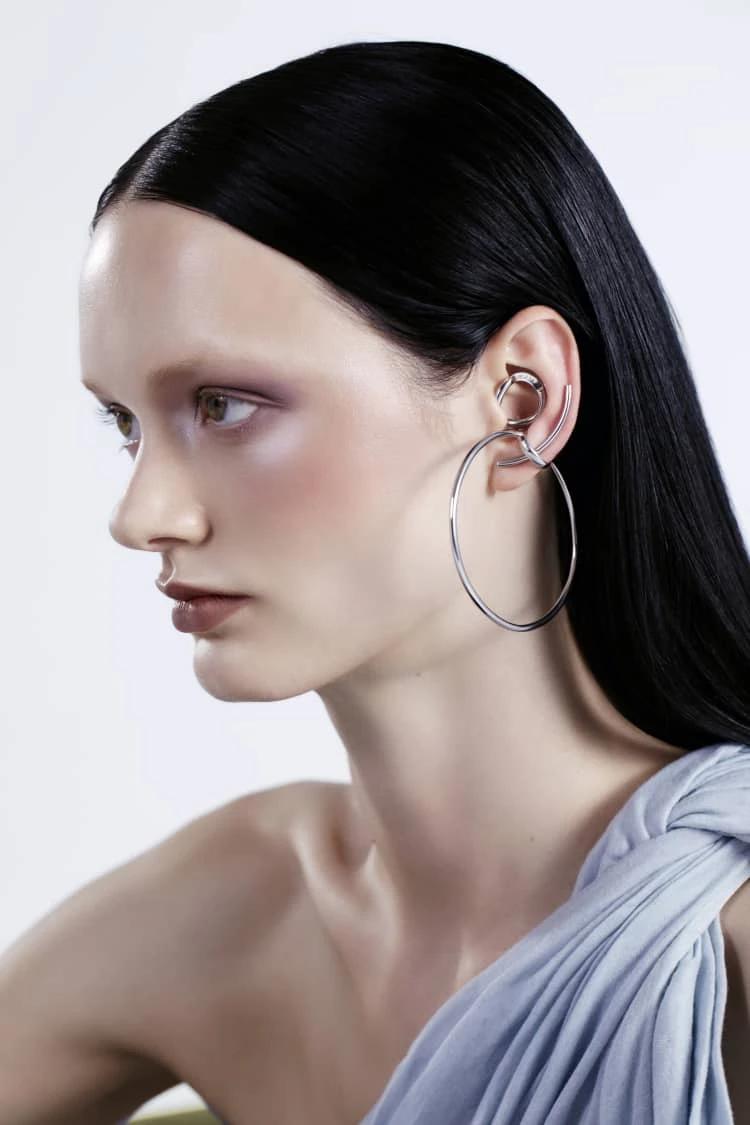 Large Silver Ear Cuff 3 Large Silver Ear Cuff - Image 3