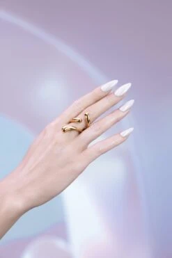 Three-Drop Ring - Gold 6 Three-Drop Ring - Gold -Mam Originals Shop 18 PLEYADE LS 0784 Verde ff1nbb