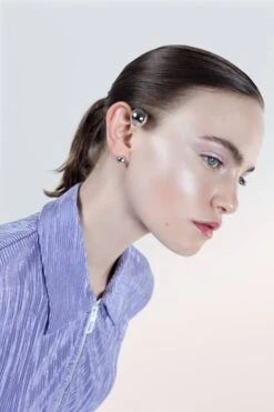 Silver Ball Ear Cuff