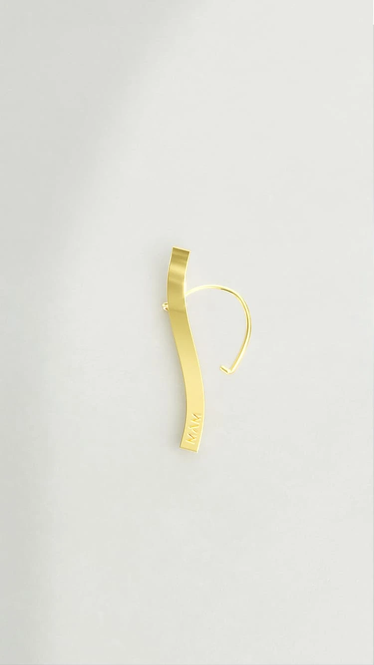 Gold Bar Ear Cuffs 3 Gold Bar Ear Cuffs - Image 3