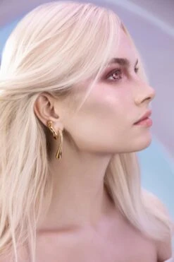 Large Twisted Drop Earrings - Gold 7 Large Twisted Drop Earrings - Gold -Mam Originals Shop 20 PLEYADE LS 0811 Verde wjlf6z