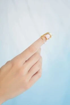 Mini Pearls Nail Ring