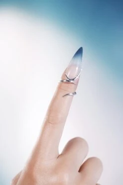 Silver Spiked Midi Ring