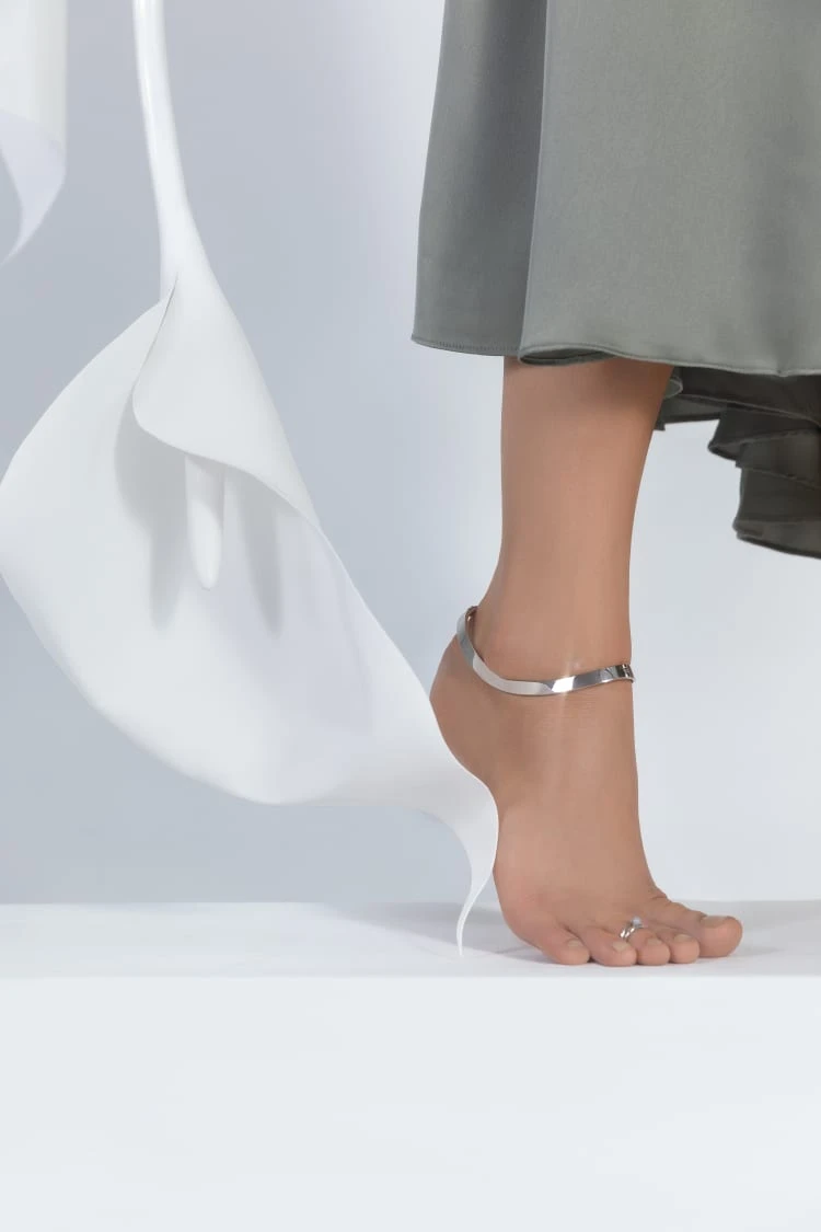 Silver Anklet Bangle 2 Silver Anklet Bangle - Image 2