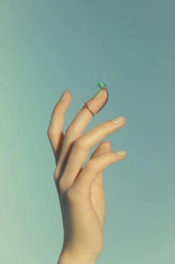 Silver Nail Ring With Stone 9 Silver Nail Ring With Stone -Mam Originals Shop 26 MAKEUP1335 mcwhyx