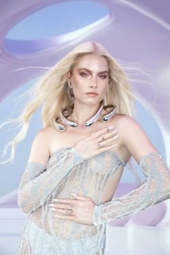 Drops Huge Necklace - Silver -Mam Originals Shop 26 PLEYADE LS 0947 Azul cbpvst