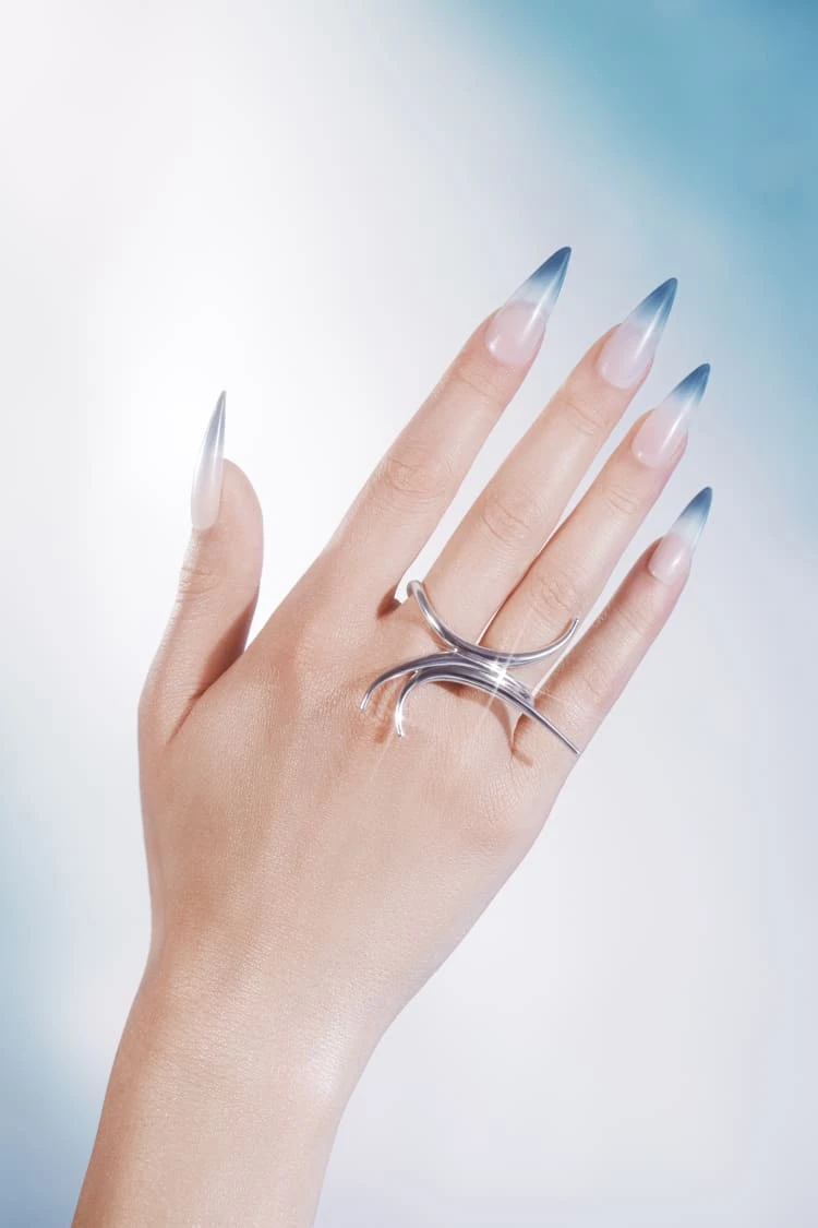 Silver Spiked Finger Ring 1 Silver Spiked Finger Ring