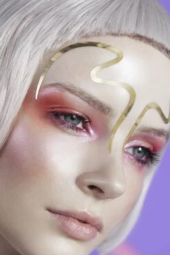 Face Makeup In 24k Gold