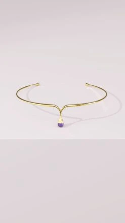 Gold Headpiece With Amethyst -Mam Originals Shop 2 ujjk0o