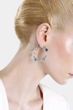 Casa Batlló Hoop Earrings In Silver