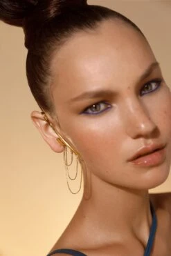 Gold Ear Cuff With Draped Chain 7 Gold Ear Cuff With Draped Chain -Mam Originals Shop 3 VIV2984 zk4aep