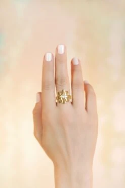 Gold Floral Ring