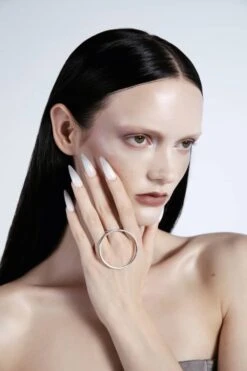 Silver Ring With Large Round