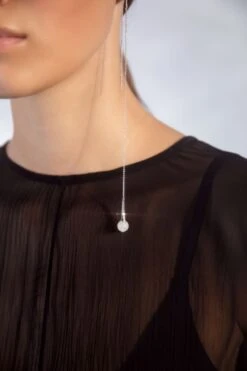 Silver Drop Earrings With Pearl -Mam Originals Shop 36 29 ICONS6230 qwm6la