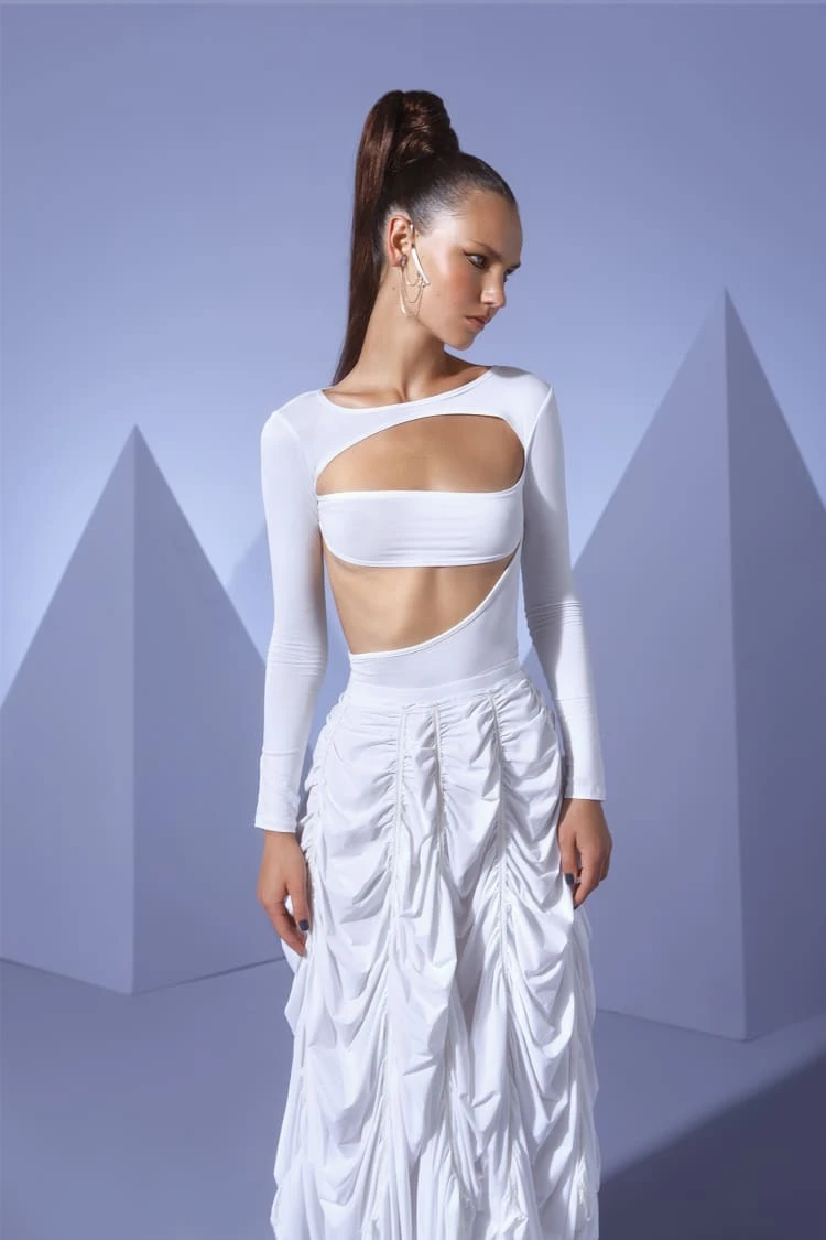 Silver Ear Cuff With Draped Chain 3 Silver Ear Cuff With Draped Chain - Image 3