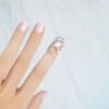 Silver Mini Pearls Nail Ring