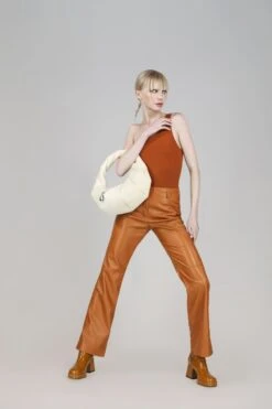 Beige Leather Handbag -Mam Originals Shop 40 TWISTED1726 jbz1jv