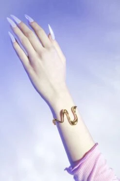 Gold Liquid Bangle Bracelet