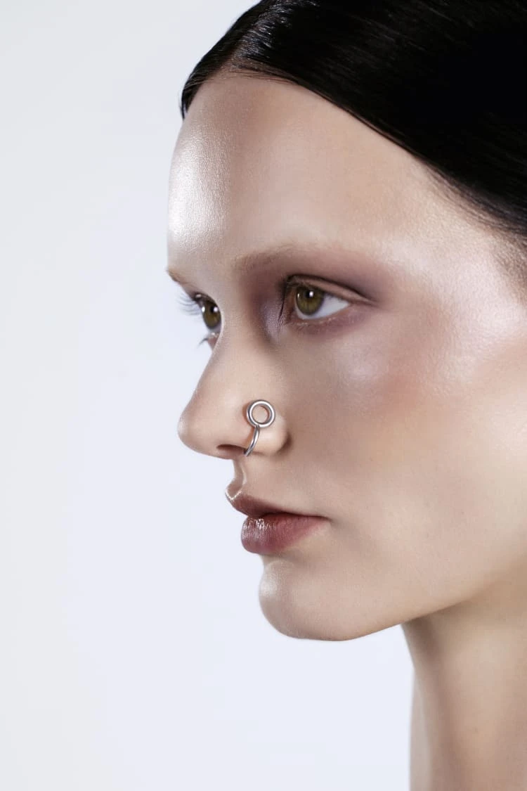 Silver Rounded Lip Cuff Jewelry 4 Silver Rounded Lip Cuff Jewelry - Image 4