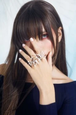 Silver Mini Pearls Hand Jewelry -Mam Originals Shop 43 43 WISH1645 voxypg