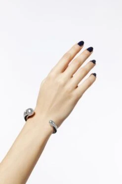 Silver Torque Bangle Bracelet