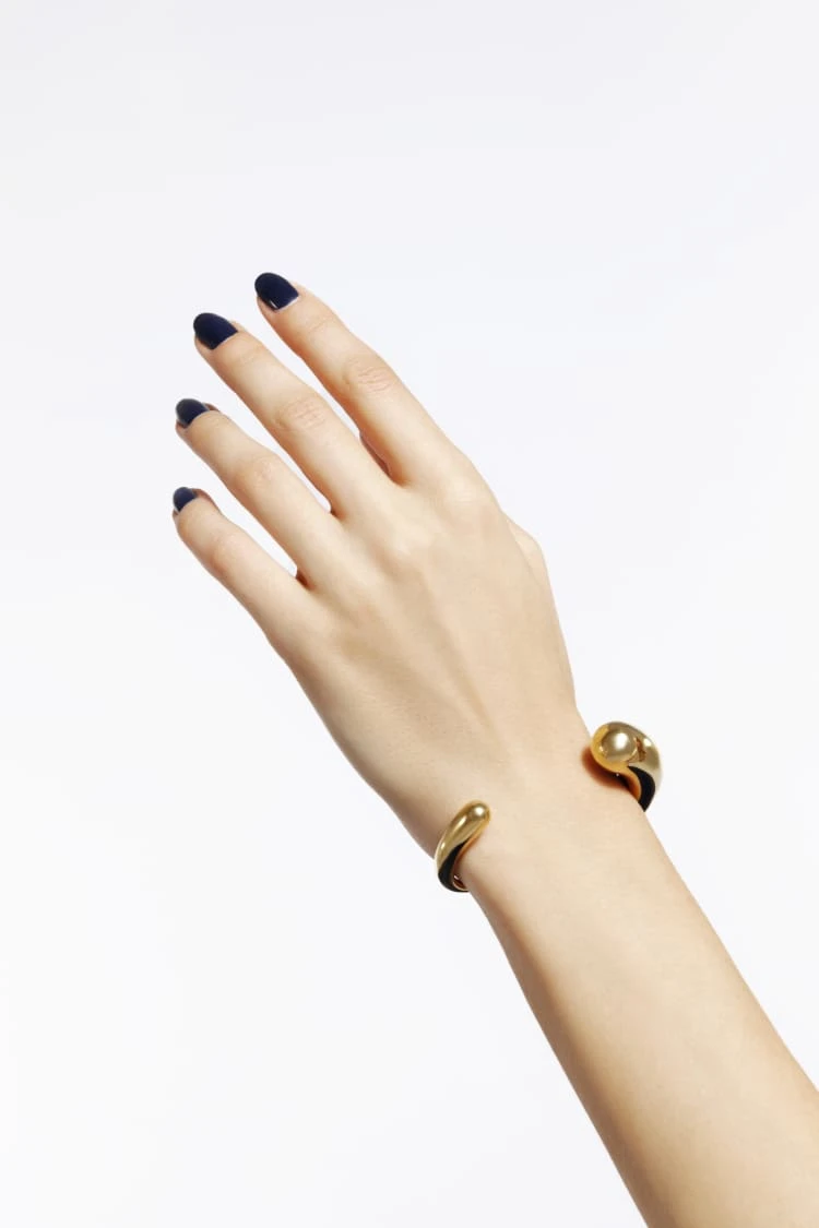 Gold Torque Bangle Bracelet 1 Gold Torque Bangle Bracelet