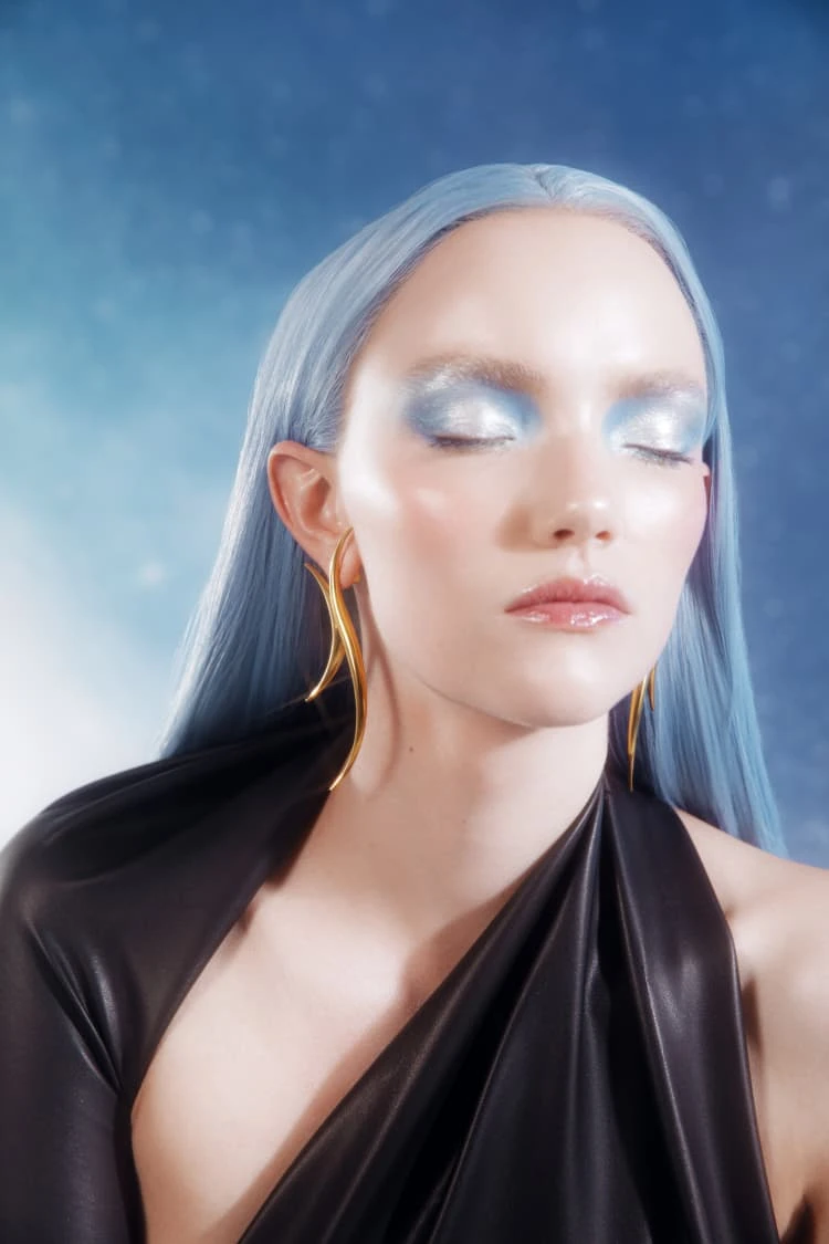 Gold Spiked Long Earring 3 Gold Spiked Long Earring - Image 3