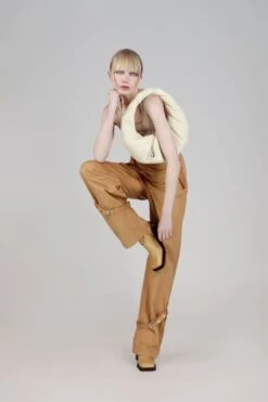 Beige Leather Handbag -Mam Originals Shop 44 TWISTED1785 qanor6