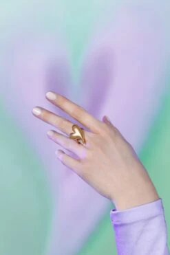 Gold Heart Shaped Love Ring